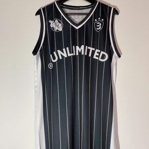 Camiseta de baloncesto Unlimited raya diplomática negra