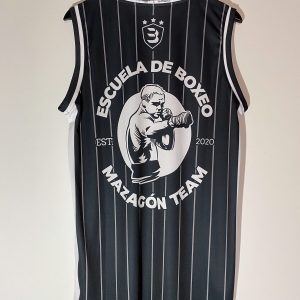 Camiseta de baloncesto Escuela de Boxeo Mazagón negra